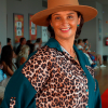 Vestido Camiseiro Bicolor com Padrão Leopardo