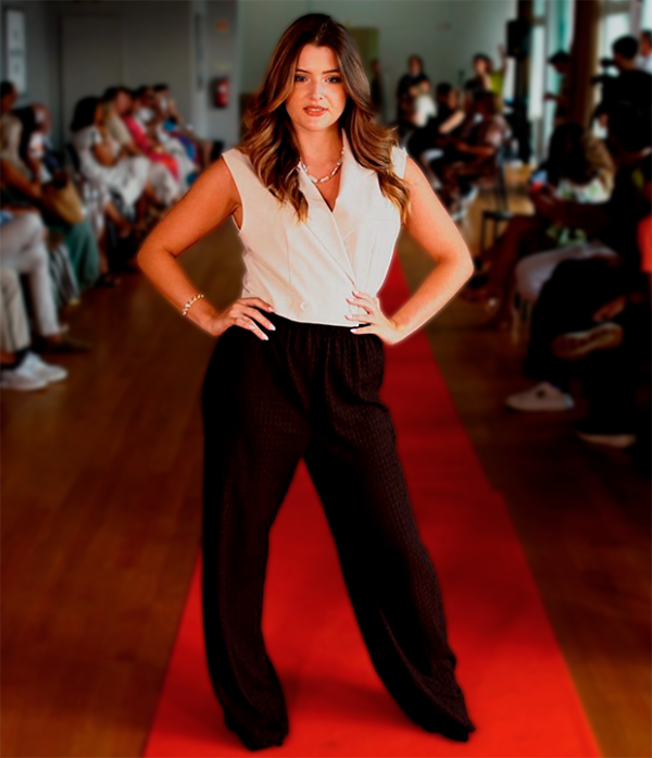 Calças Largas Castanhas