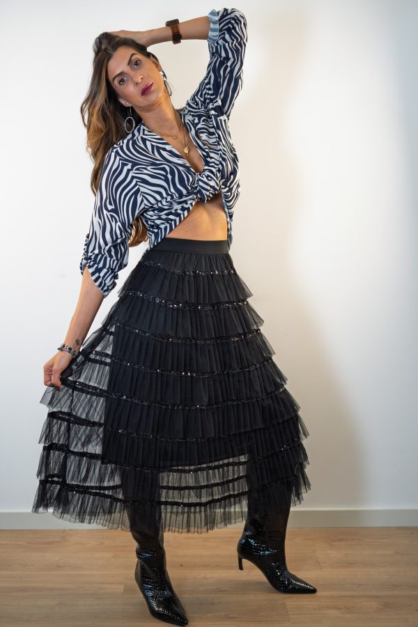 Camisa com estampa de zebra