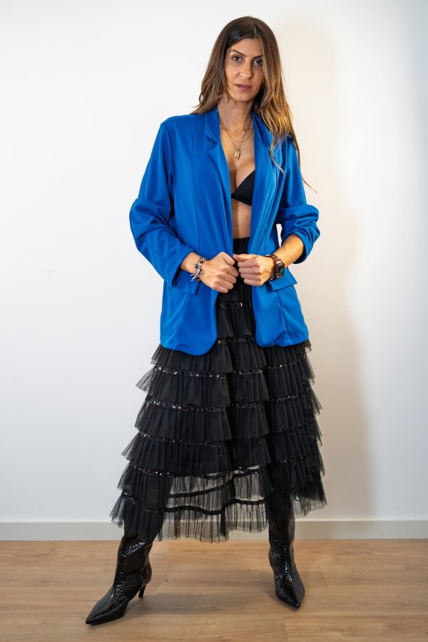 Blazer Azul-Elétrico