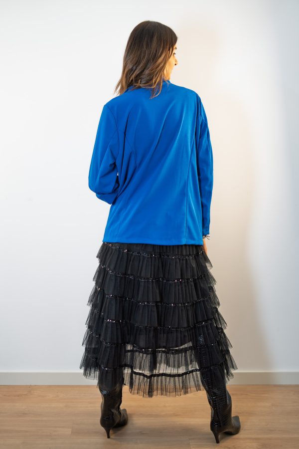 Blazer Azul-Elétrico