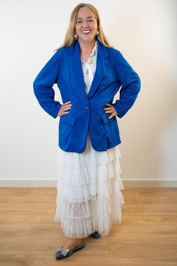 Blazer Azul-Elétrico