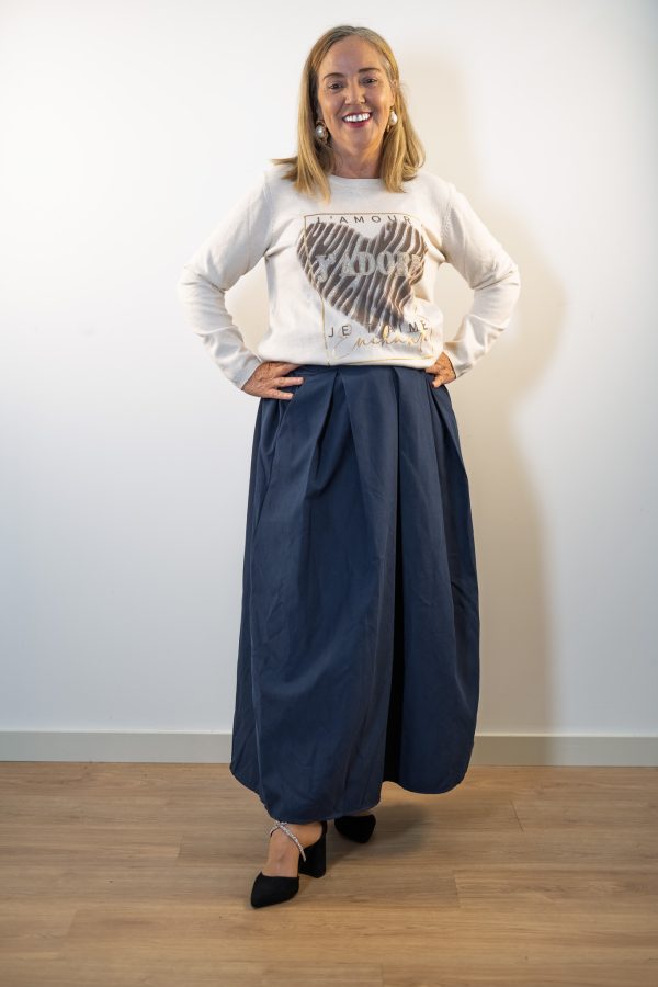 Saia Midi Azul