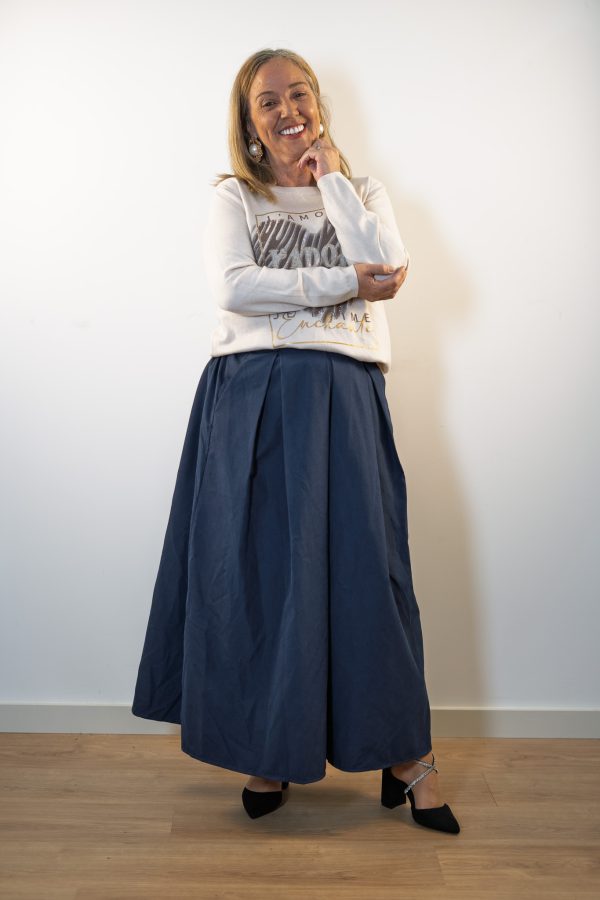 Saia Midi Azul