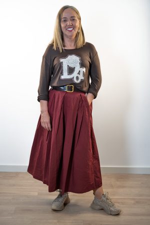 Camisola com Estampa Dourada