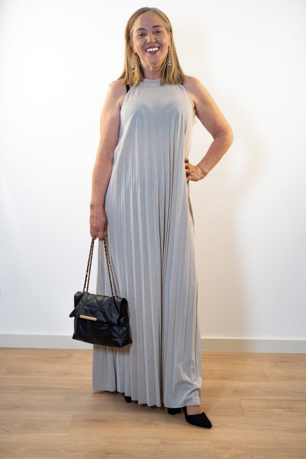 Vestido Maxi Plissado