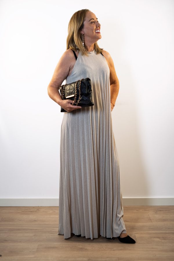 Vestido Maxi Plissado